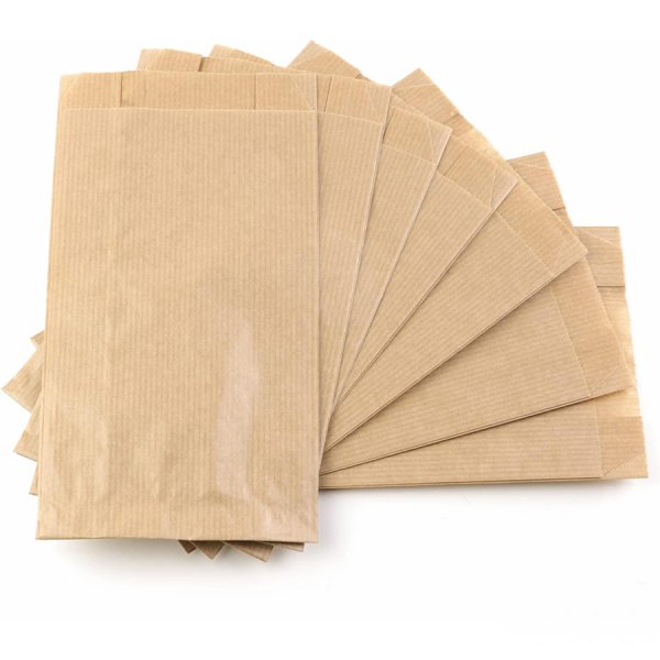 Bolsa de Papel Kraft para Horno - 200 Uds - 11x3,5x20cm Vetonek