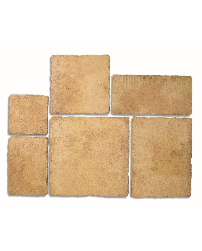 Pack de Losas Pedraza de hormigón, seis formatos combinados para patios y caminos - Vetonek