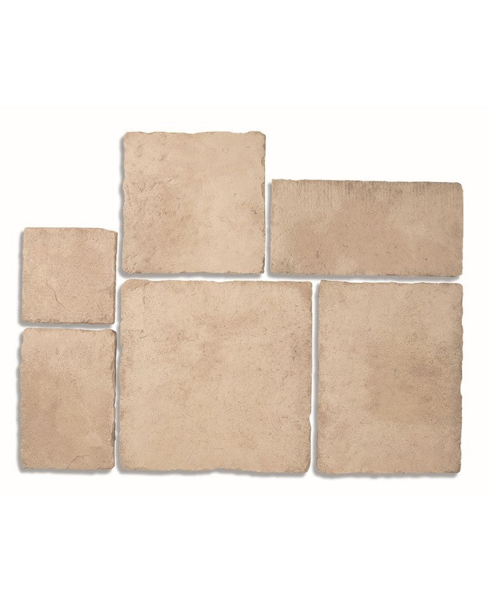 Pack de Losas Pedraza de hormigón, seis formatos combinados para patios y caminos - Vetonek