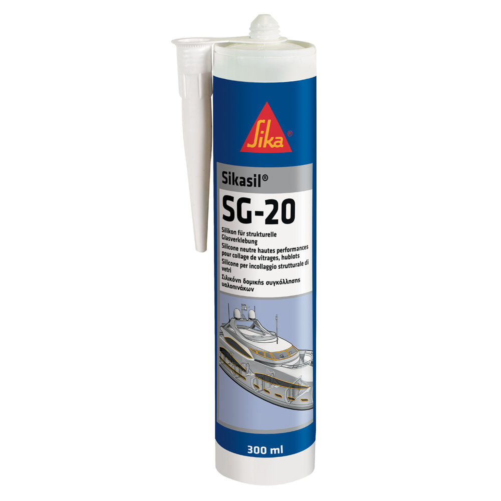 Salchichón de Sikasil® SG-20 de Sika, silicona estructural neutra para pegado de vidrio en muro cortina - Vetonek