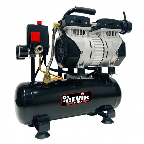 Compresor ultrasilencioso sin aceite 6 L Cevik Pro - Vetonek