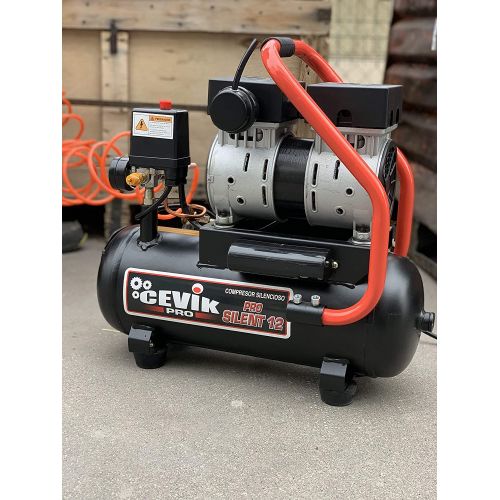 Compresor silencioso sin aceite 12 L Cevik Pro - Vetonek