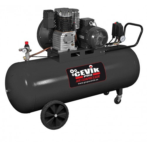 Compresor de correas de 200 L y 4 HP Cevik Pro - Vetonek