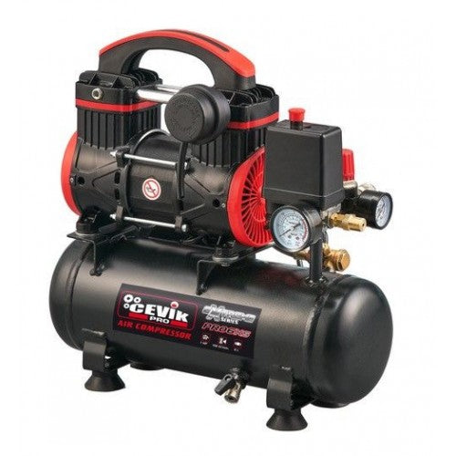 Compresor silencioso sin aceite 6 L Cevik Pro - Vetonek
