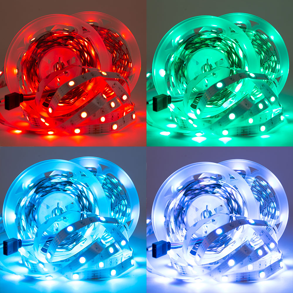 Kit Tira LED 72W 3,000Lm 300 LEDs 10M RGB Blister Transformador, Controlador, Control Bluetooth IP20 — Vetonek (2)