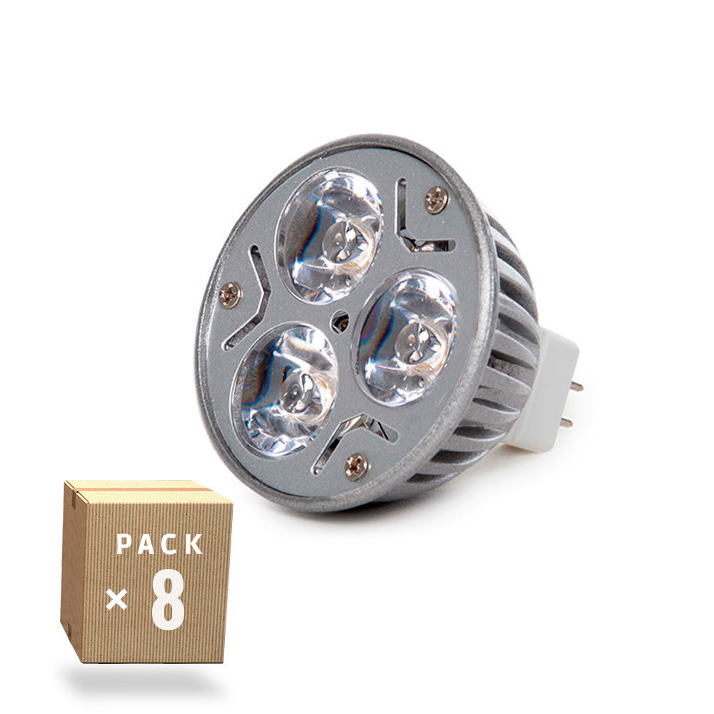 Pack 8 Bombillas LED GU5,3 6W 515Lm 3000ºK — Vetonek