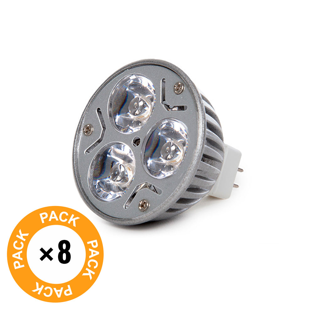 Pack 8 Bombillas LED GU5,3 6W 515Lm 3000ºK — Vetonek (2)