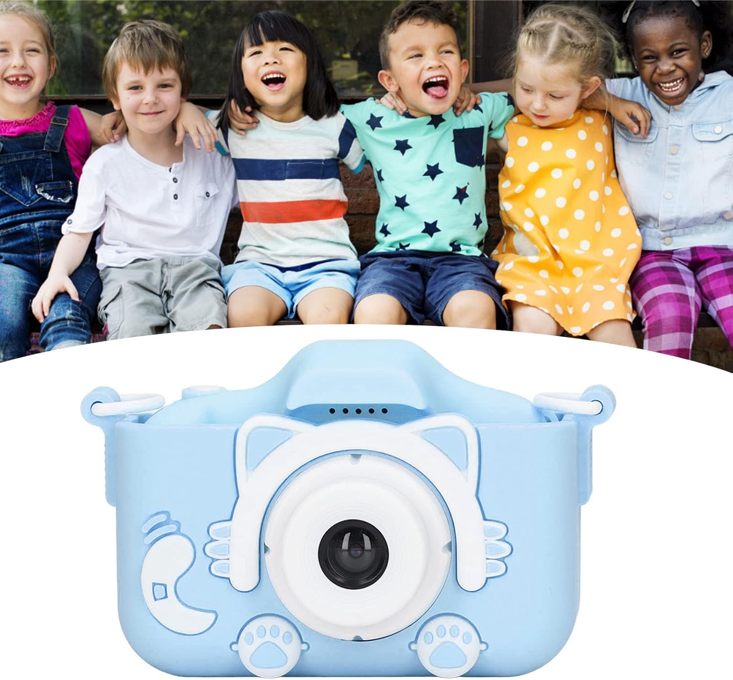 Cámara para Niños 20MP HD 2.0” + Tarjeta 32GB – Azul y Rosa, Compacta y Divertida - Vetonek
