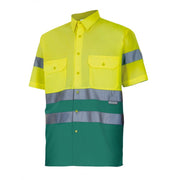 Espalda de la camisa bicolor de alta visibilidad Velilla 142 - Vetonek