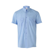 Camisa de manga corta Velilla 522 en celeste - Vetonek