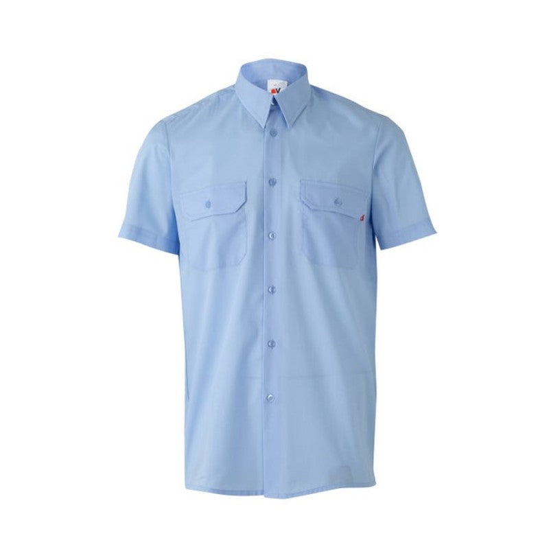 Camisa de manga corta Velilla 522 en celeste - Vetonek
