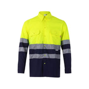 Detalle de las cintas reflectantes de la camisa Velilla 144 - Vetonek