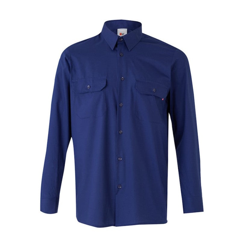 Camisa de manga larga Velilla 520 detalle de bolsillos - Vetonek