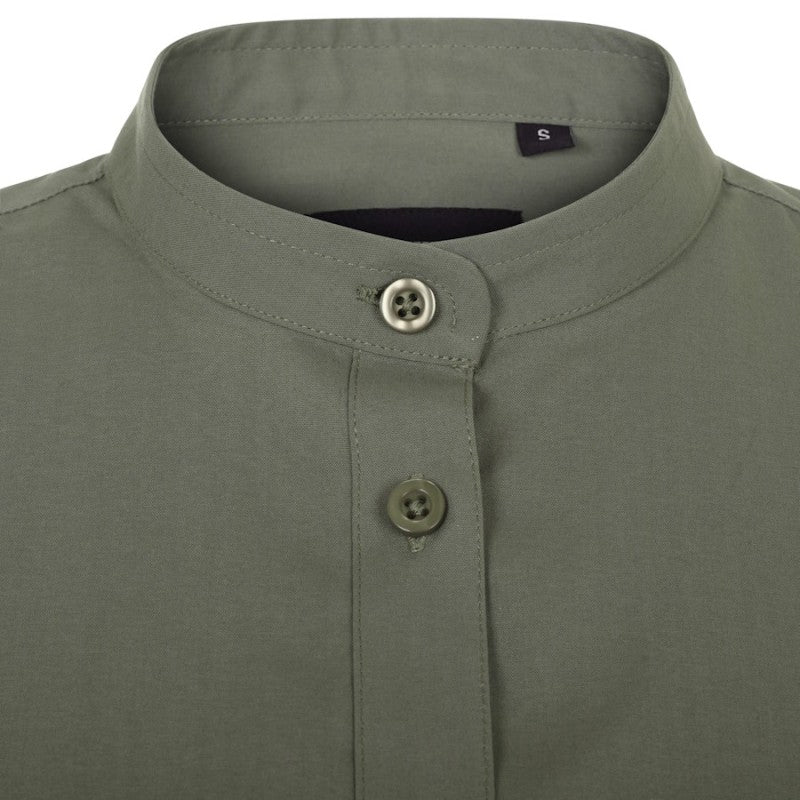 Camisa cuello mao de mujer negra Velilla 405014S - Vetonek