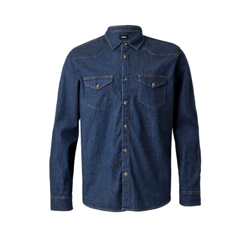 Camisa vaquera stretch de manga larga para hombre Velilla 405006S - Vetonek