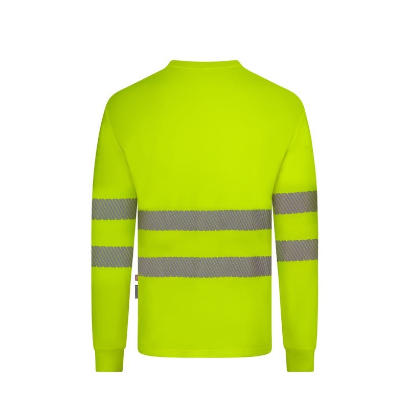 Camiseta de algodón manga larga Velilla 305618 en amarillo flúor - Vetonek