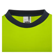 Camiseta reciclada bicolor manga larga Velilla 305635 en gris y amarillo flúor - Vetonek