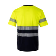 Camiseta de algodón bicolor Velilla 305509 con cinta segmentada - Vetonek