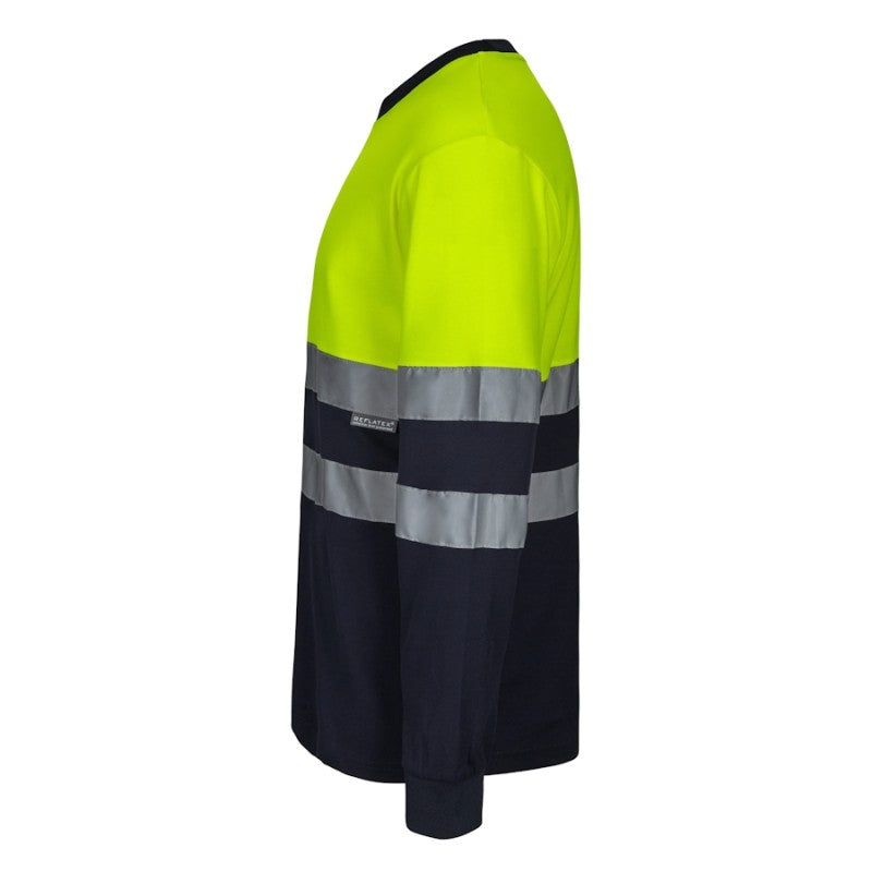 Cuello de canalé a contraste de la camiseta Velilla 305615 - Vetonek