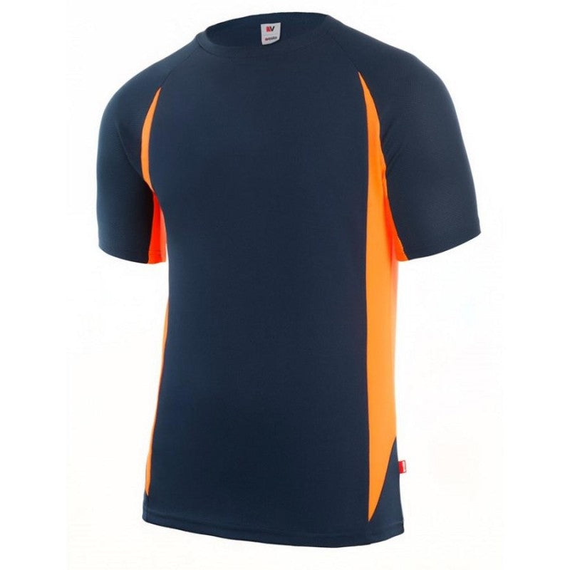 Camiseta técnica bicolor Velilla 105501 contraste en costadillos - Vetonek