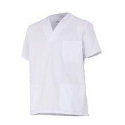 Camisola de pijama sanitaria blanca de manga corta Velilla 587 - Vetonek