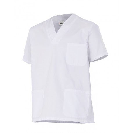 Camisola de pijama sanitaria blanca de manga corta Velilla 587 - Vetonek