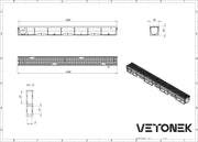 Canal de Drenaje de Plástico Vetonek Vetonek