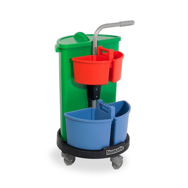 Carro de limpieza compacto Numatic NC 3R - Doble cubo 4L y 10L Vetonek