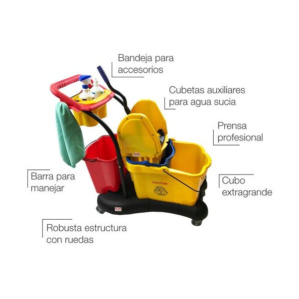 Carro de fregado completo profesional CLIM Compact Vetonek