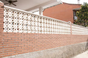 Celosía Calahorra de hormigón blanco con un dibujo de estrella - vista 4