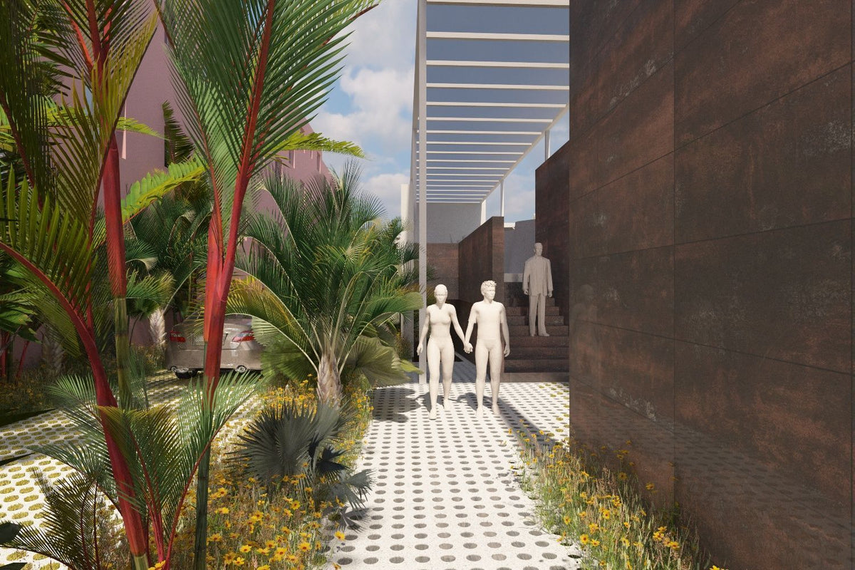 Pavicésped Obanos integrado en zona verde