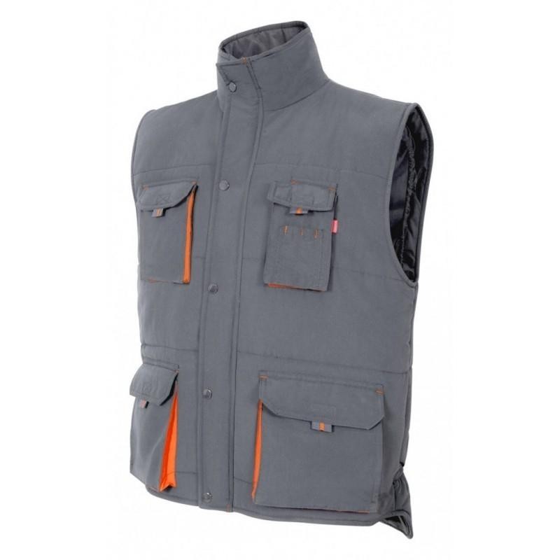Chaleco acolchado bicolor Velilla 205902 detalle de fuelles - Vetonek