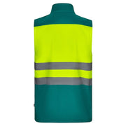 Chaleco soft shell bicolor Velilla 305906 en azul navy y amarillo flúor - Vetonek