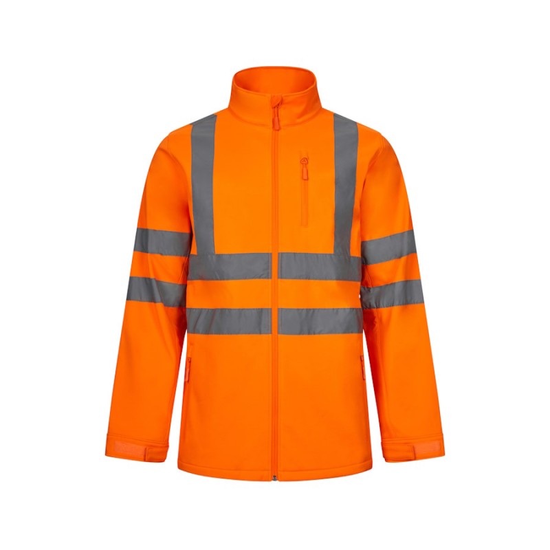 Cazadora soft shell de alta visibilidad Velilla 306005, detalle - Vetonek
