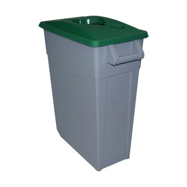 Recipiente Denox ZEUS 65L com tampa aberta verde Vetonek