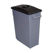 Caixote do lixo Denox ZEUS 65 L com tampa preta fechada Vetonek