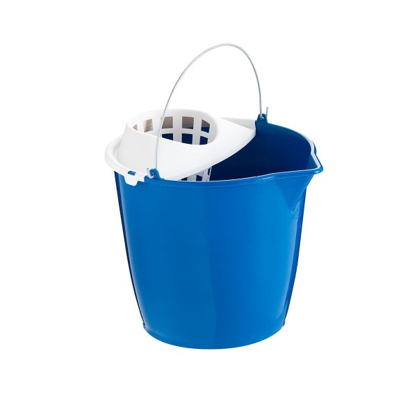 Cubo de fregona redondo de 13 L con escurridor resistente Vetonek