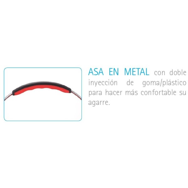 Cubo de fregona rectangular 16L con escurridor y asa de metal Vetonek