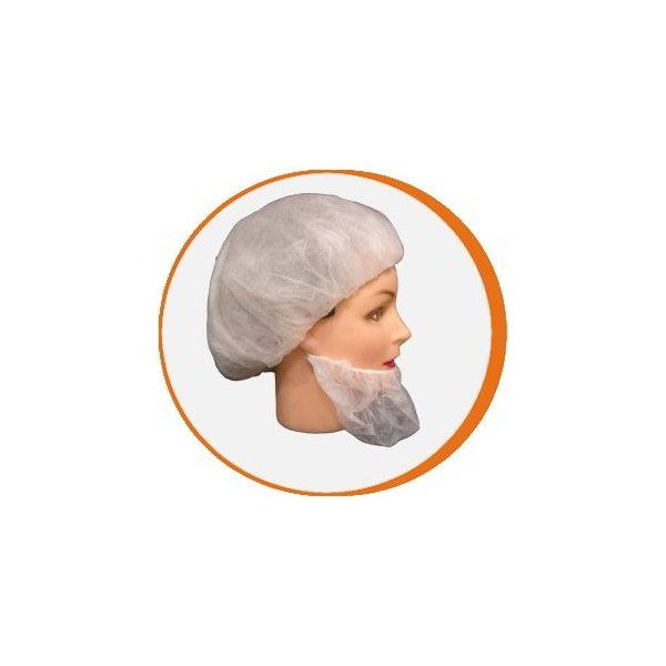 Cubrebarba desechable blanco - Caja de 1000 unidades Vetonek
