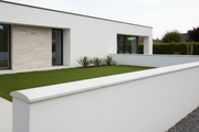Cubremuros Cinca Liso de hormigón, remate de un muro perimetral en vivienda moderna minimalista - Vetonek