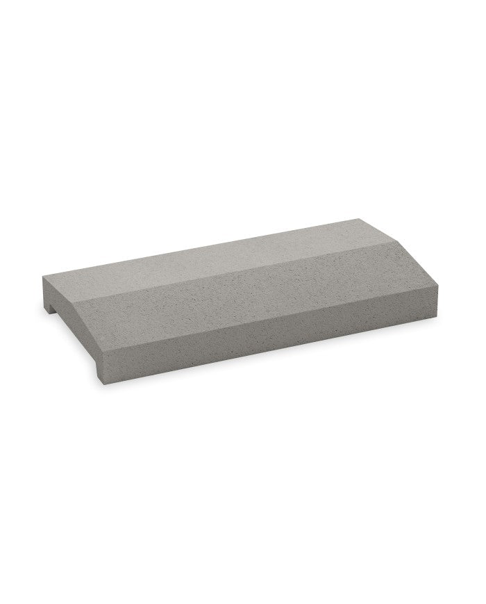 Cubremuros Ésera Doble Pendiente de hormigón, perfil en U que cubre las dos caras del muro - Vetonek