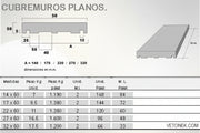 Cubremuro de hormigón blanco - Vetonek
