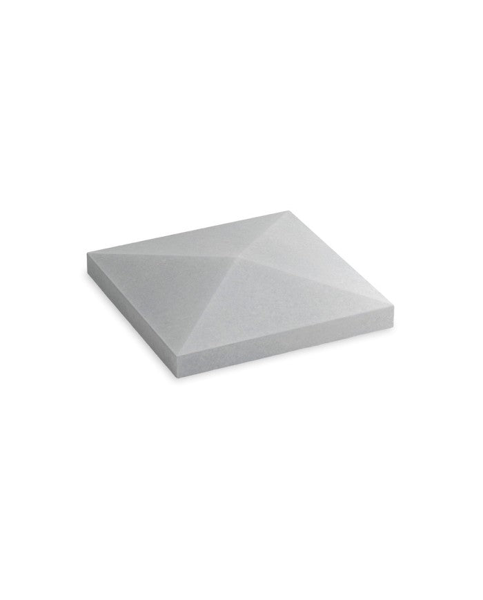 Cubrepilar punta de diamante de hormigón, remate extra liso con goterón para pilares - Vetonek