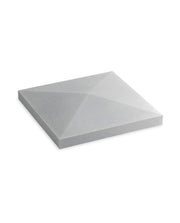 Cubrepilar punta de diamante de hormigón, remate extra liso con goterón para pilares - Vetonek