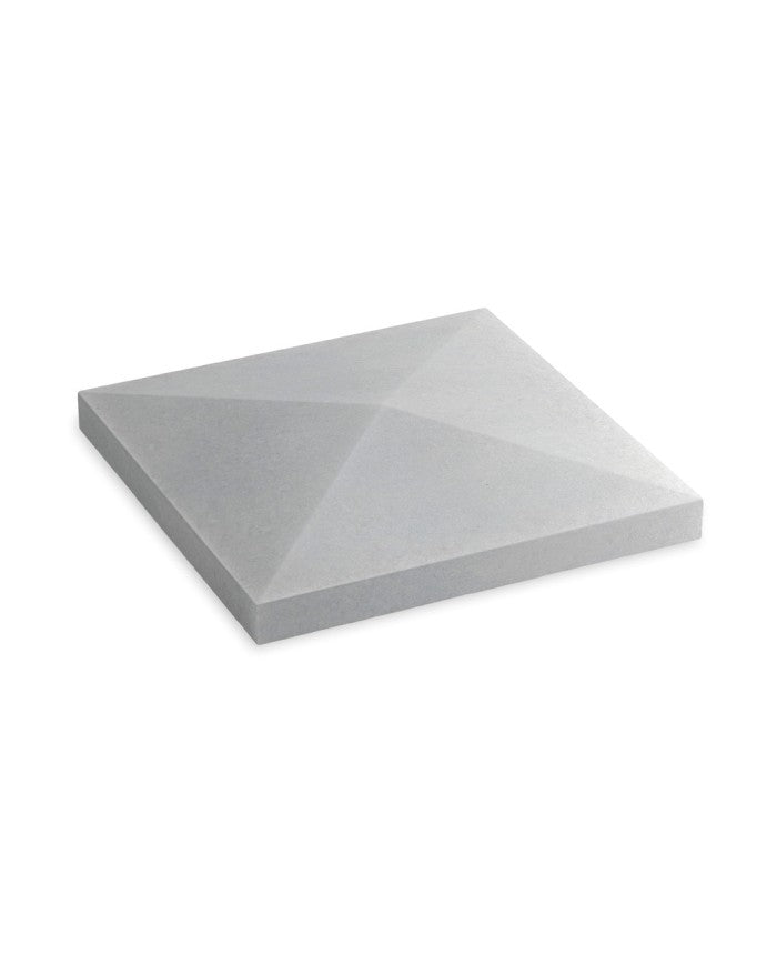 Cubrepilar punta de diamante de hormigón, remate extra liso con goterón para pilares - Vetonek