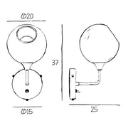 Aplique de Pared "Ballroom Purple Rain" Ø370mm E27 — Vetonek (4)
