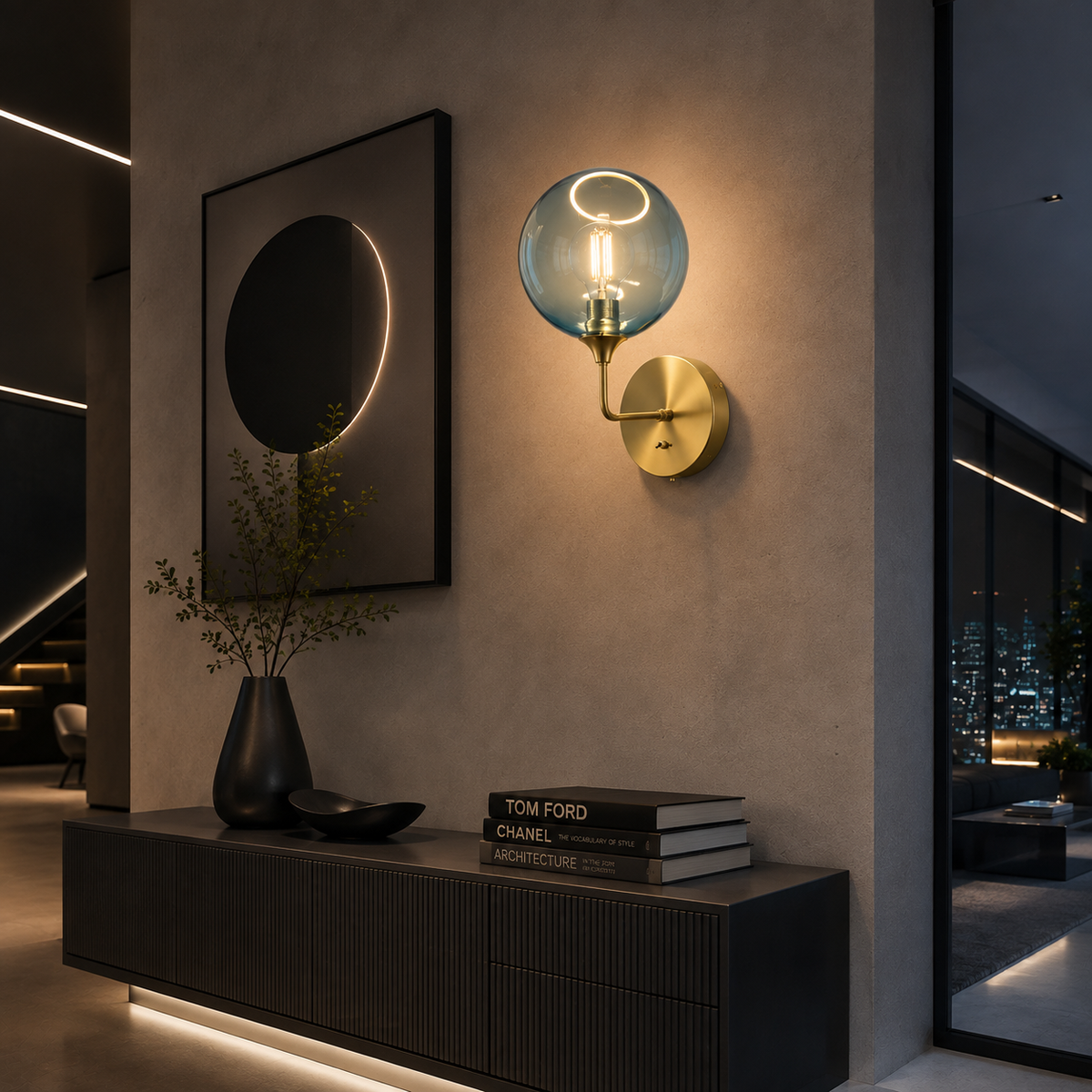 Aplique de Pared "Ballroom Blue Sky" Ø370mm E27 — Vetonek