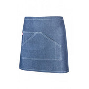 Delantal corto de denim Velilla 404206 con sus dos bolsillos - Vetonek
