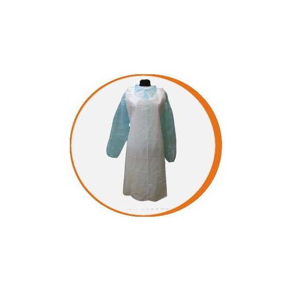 Delantal desechable blanco de Polietileno - 1000 uds Vetonek
