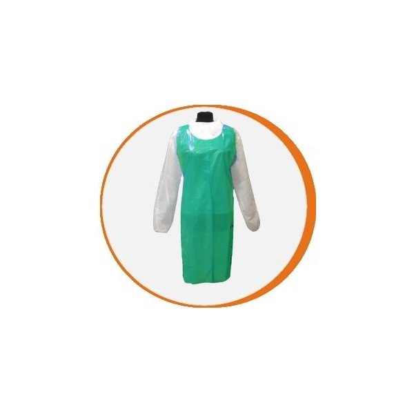 Delantal desechable verde de Polietileno - Pack 1000 uds Vetonek